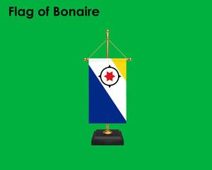Flag Of Bonaire, Bonaire flag, National flag of Bonaire. Table flag of Bonaire.
