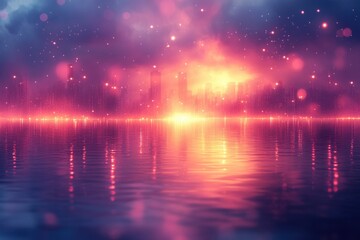 Naklejka premium Abstract Bokeh Lights Background with Soft Focus Ethereal Pastel Tones and Sparkling Highlights