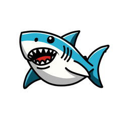 Vector illustration of a shark with a sleek and dynamic design.
