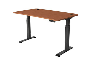 Ergonomic office desk for comfort Isolated on white background or PNG background .