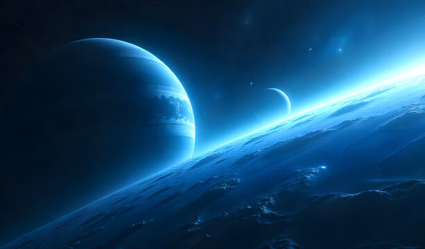 Celestial Companions  Earth and Moon in Harmony.