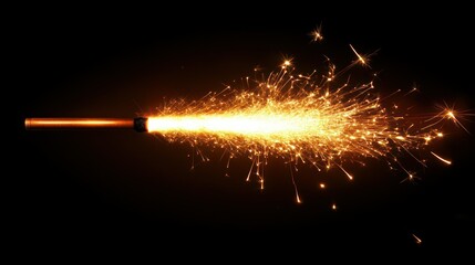 Fiery Sparkler Trail: A Nighttime Celebration