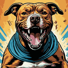 dog head vector art for graphic design