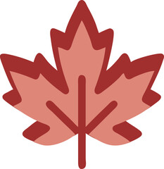 Obraz premium Stylized red maple leaf illustration, symbolizing autumn and nature, perfect for fall-themed designs and seasonal graphics