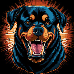dog head vector art for graphic design