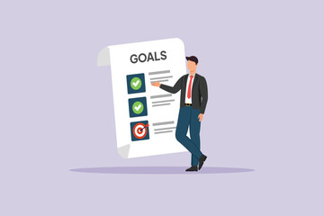 Personal goals. Personal Goals Concept. Colored flat vector illustration isolated