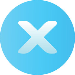 Obraz premium twitter x logo vector icon in blue circle, modern minimalistic design representing new branding, social media, digital interaction, and communication in a clean, bold style