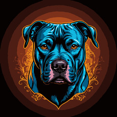 dog head vector art for graphic design