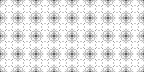 Seamless Transparent Monochrome Art Deco Style Geometric Pattern Wallpaper