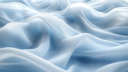 Obraz premium A serene silky background in icy blue and white, with gentle waves and a frosted glass effect,