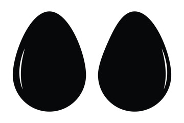 Easter egg  soild silhouette vector icon. Easter Egg vector Icon. Flat style egg icon set.