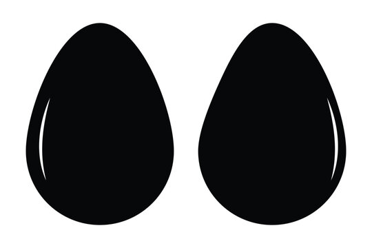 Easter egg  soild silhouette vector icon. Easter Egg vector Icon. Flat style egg icon set.