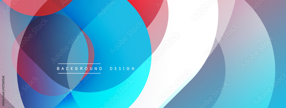 Aufkleber Abstract background with layered translucent gradient shapes