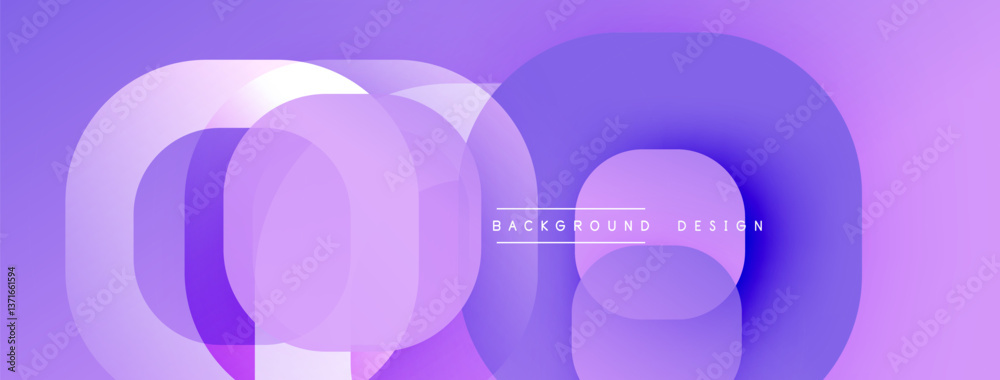 Poster Abstract background with layered translucent gradient shapes
