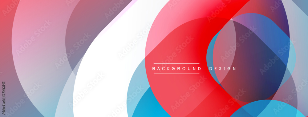 Poster Abstract background with layered translucent gradient shapes