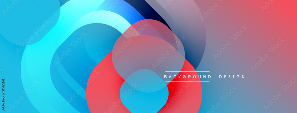 Poster Abstract background with layered translucent gradient shapes