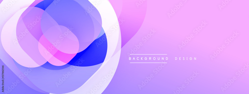 Fototapete Abstract background with layered translucent gradient shapes