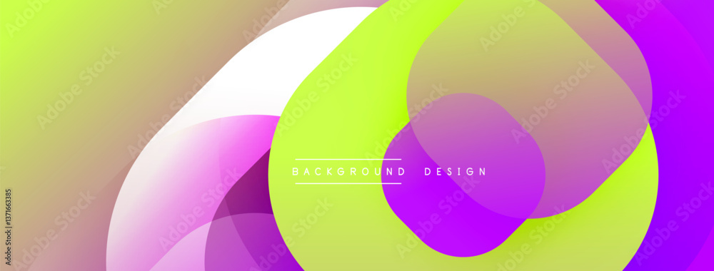 Poster Abstract background with layered translucent gradient shapes