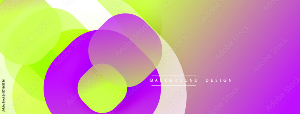 Poster Abstract background with layered translucent gradient shapes