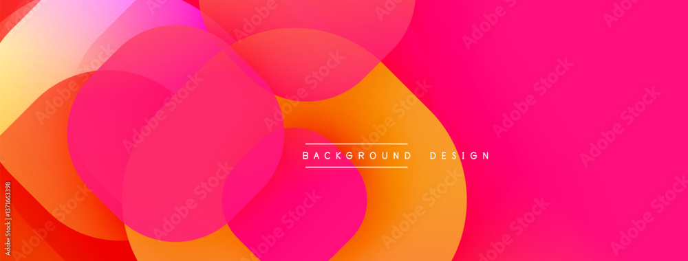 Aufkleber Abstract background with layered translucent gradient shapes