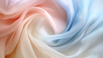Obraz premium Delicate mist of translucent pastel hues in ice blue, pale pink, and warm ivory, dreamlike atmosphere