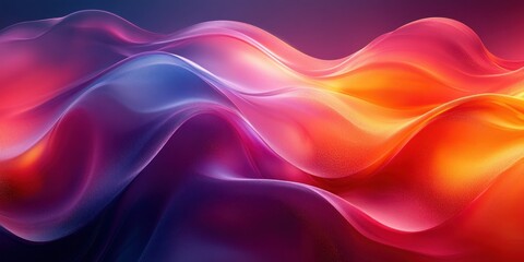 Obraz premium Iridescent Abstract Liquid Ribbon Background Design Modern Illustration Vibrant Colorful 3D Render