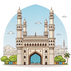 Illustration of Charminar, Hyderabad