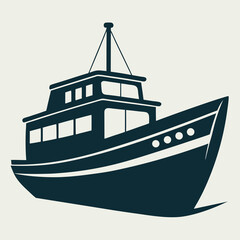 Obraz premium ship silhouette vector