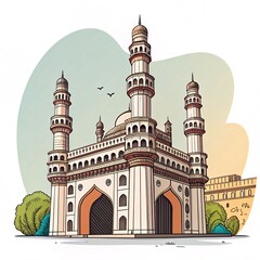 Illustration of Charminar, Hyderabad