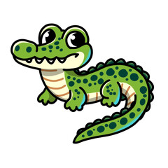 cartoon crocodile with a smile