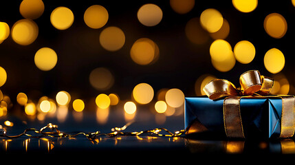 Dark blue gift box