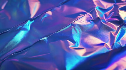 Colorful Abstract Background with Crumpled Metallic Texture Effects