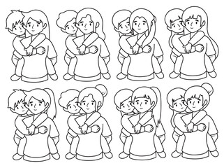 Hand Drawn Mother Day Line Art