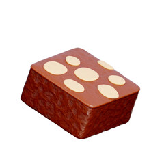 Chocolate Brownies, Sweet and Desserts, Bakery shop, 3d rendering.