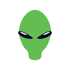 Vector image of an alien icon with a white background