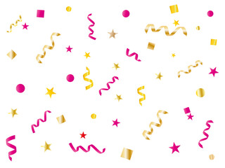 リボン■キラキラな飾りセット（ゴールド＆ピンク）