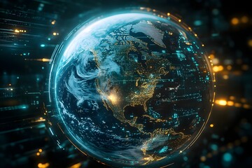 Obraz premium Abstract background with globe