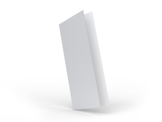 Bi fold, two panel fold, open leaflet mockup template isolated on background. Blank paper template, flyer, wedding invitation, postcard, thank you card, notecards, notepad, greeting card, brochure