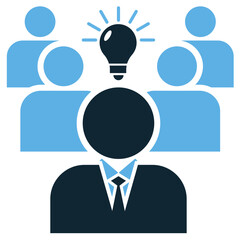 Thought leadership icon vector representing business authority, influence, and expertise. Ideal for branding, reputation, and industry credibility.