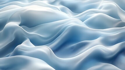Obraz premium A serene silky background in icy blue and white, with gentle waves and a frosted glass effect,