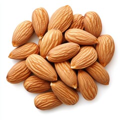 Fototapeta premium Pile of Raw Almonds: Healthy Snacks, Natural Food Source, and Protein-Rich Ingredients for a Balanced Diet and Culinary Creations