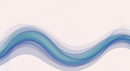 Obraz premium A modern abstract image showing a flowing wave graphic with overlapping layers of color.