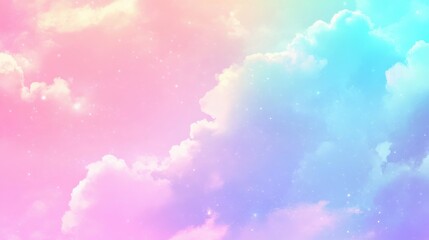 Ethereal Pastel Clouds in Soft Pink, Blue, and Purple Hues