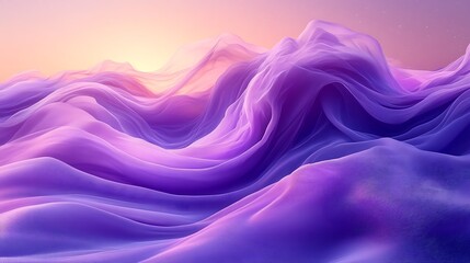 Obraz premium A silky abstract background with a gradient of vibrant purple and soft lavender, resembling a flowing river under moonlight,