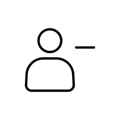 delete user account, illustration user icon on transparent background