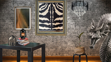 dragon zebra background