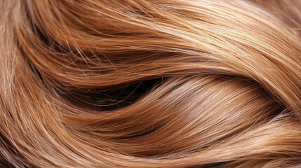 Luxurious wavy hair in warm blonde tones, showcasing smooth texture and shine, perfect for hairstyling inspiration