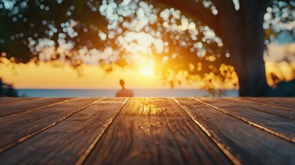 Fototapeta premium Meditation Group of people meditating together in a calm and serene outdoor setting.