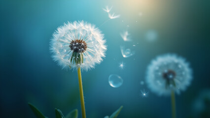 Whispers of Spring: Dandelions in ethereal light