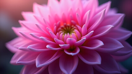 Pink Dahlia Radiance Floral Beauty, Closeup View